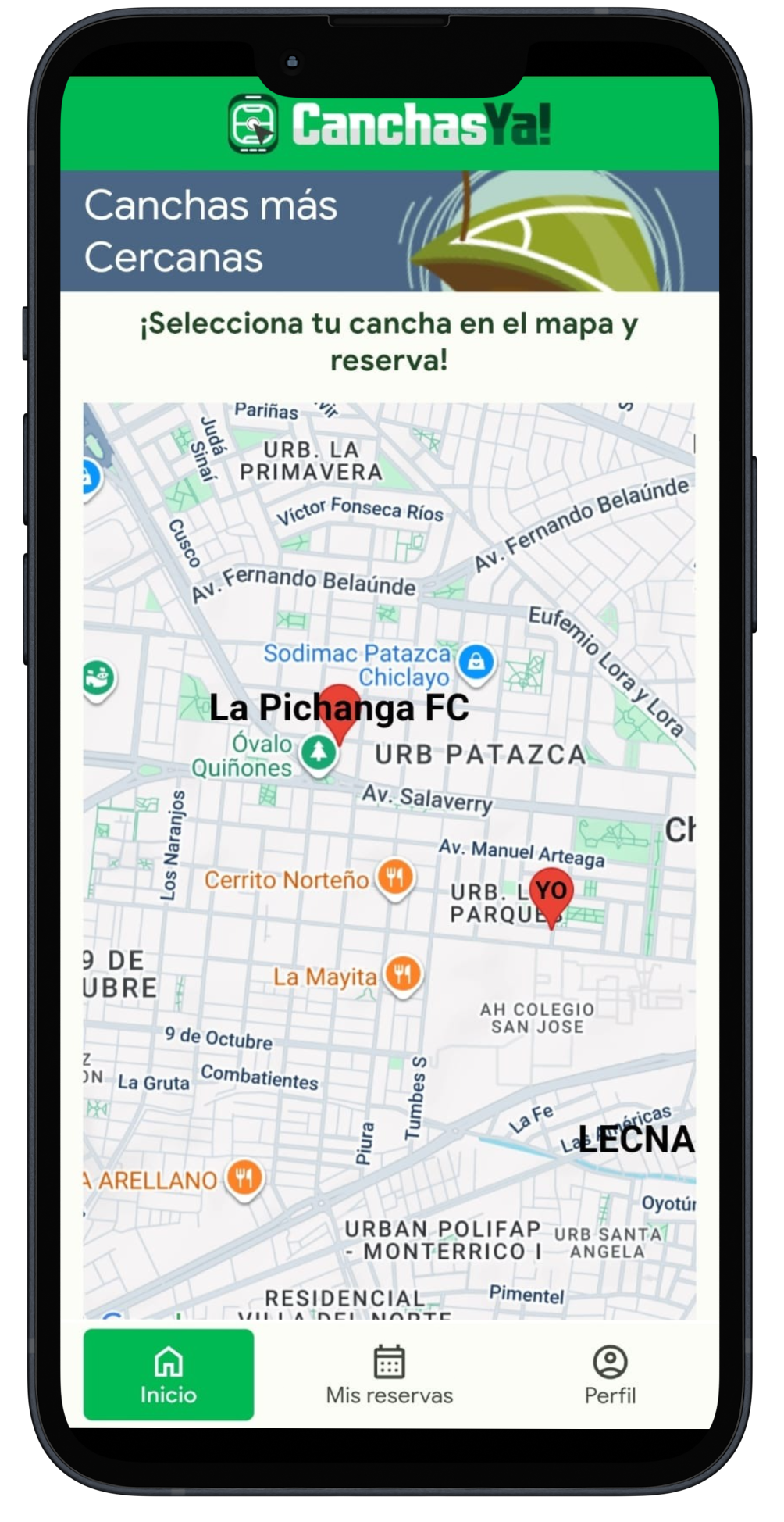 Mapa App Mockup
